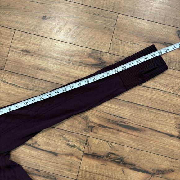 Lululemon Rest Less Hoodie Long Sleeve Top Black Cherry Size 8 - Picture 10 of 11